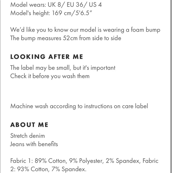 like new! asos design maternity jeans | US 8 - Picture 7 of 7